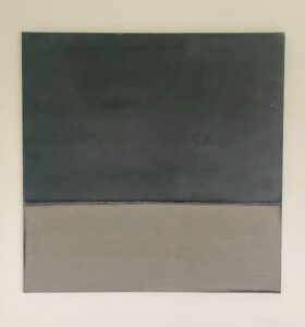 “Veil of Silence” 100x100cm. Acrylic on canvas.